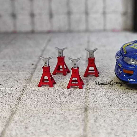 Miniatur Lift Jack Dongkrak Mobil Bengkel 1/64 Diorama Garasi - N3D