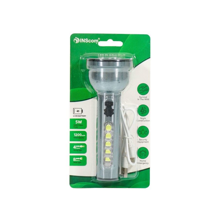 SENTER FLASH LIGHT ALUMUNIUM LED SUPER BRIGHT OUTDOOR RECHARGEABLE