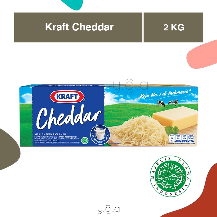 

Keju Kraft Cheddar 2KG