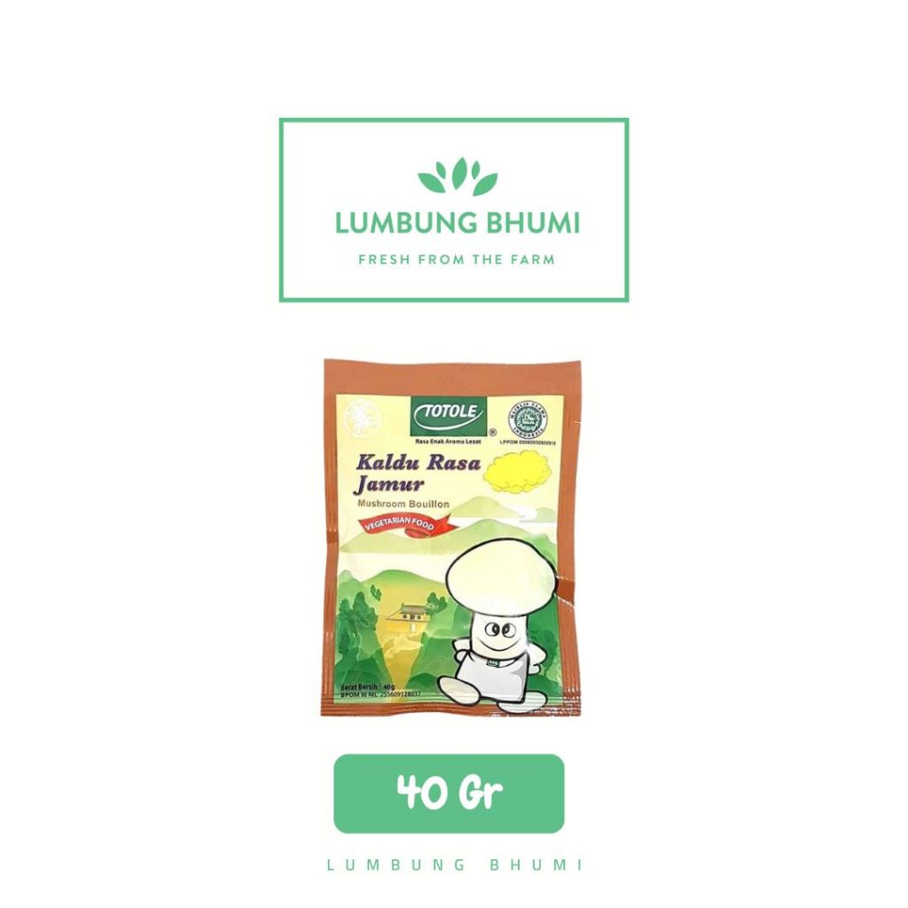 

TOTOLE Kaldu Jamur 40 Gr 1 Pcs - Lumbung Bhumi
