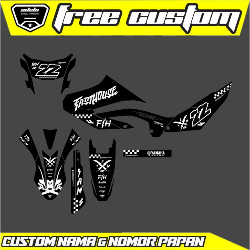 Decal Yamaha WR 155 Fasthouse Full Body Hitam Bisa Request