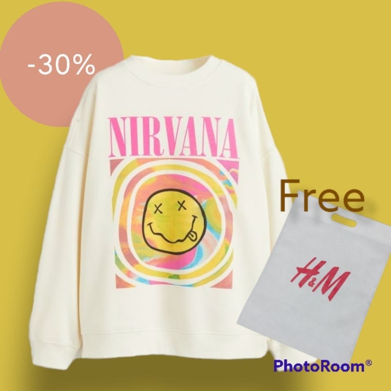 SWEATER CREWNECK NIRVANA H*M UNISEX (COD)