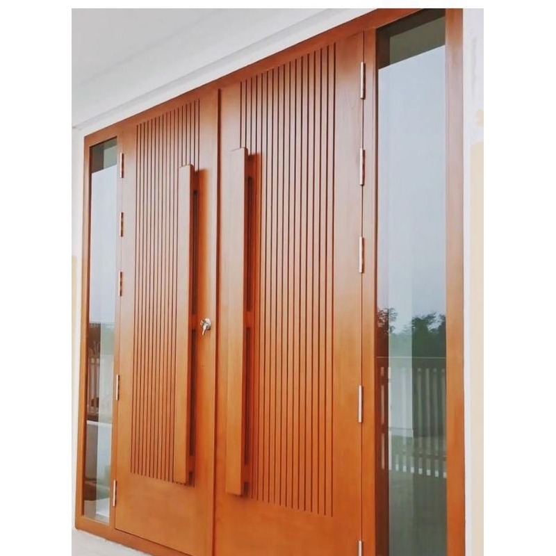 pintu dan kusen beserta jendela tanpa kaca