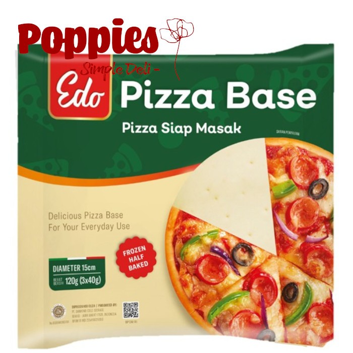 

Adonan Kulit Pizza - EDO Pizza Base 120gr - 3 Pieces