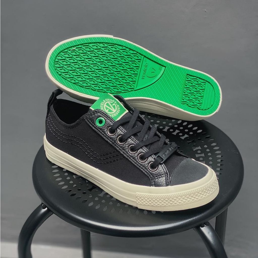 Ventela evergreen black low sepatu ventelashoes official store