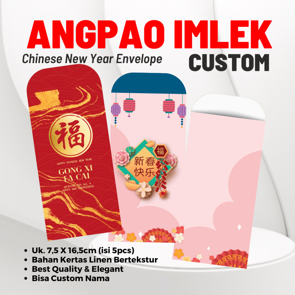 

Amplop / Angpao IMLEK / CHINESE NEW YEAR / THR edisi Tahun 2023 ISI 5pcs ( CUSTOM EXPRESS 2 HARI SIAP )