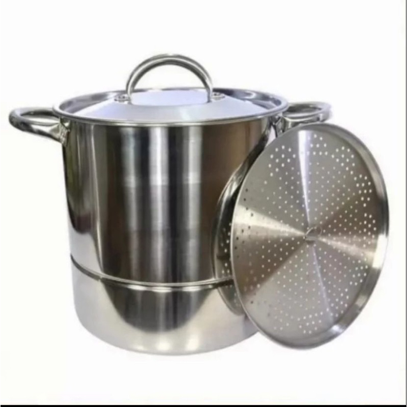 Stockpot | panci steamer | dandang stainles steel tebal supra 30QT