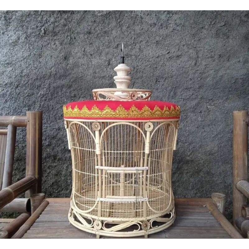 KERODONG / KRAKAP SANGKAR PERKUTUT MATARAMAN RENDA EMAS BESAR