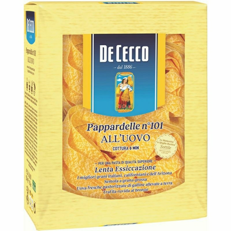 

DE CECCO Pappardelle N.101 All'Uovo Egg Pasta 250g