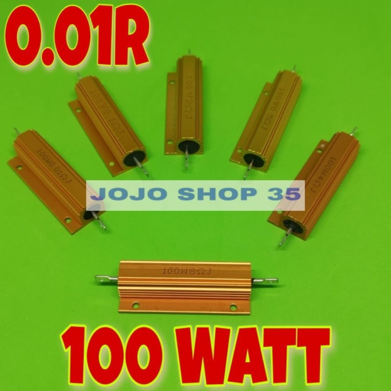 Resistor 100watt 100W resistor 100 Watt 0.01R 0.01 Ohm Wirewound Shunt wirewound 0.01 ohm Aluminium