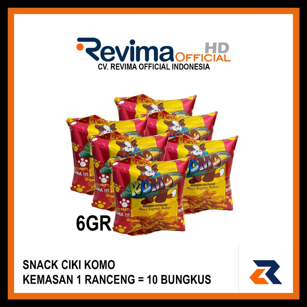 

Snack Chiki KOMO Rasa Jagung Bakar, Snack Makanan Ringan Kemasan 1 Renceng