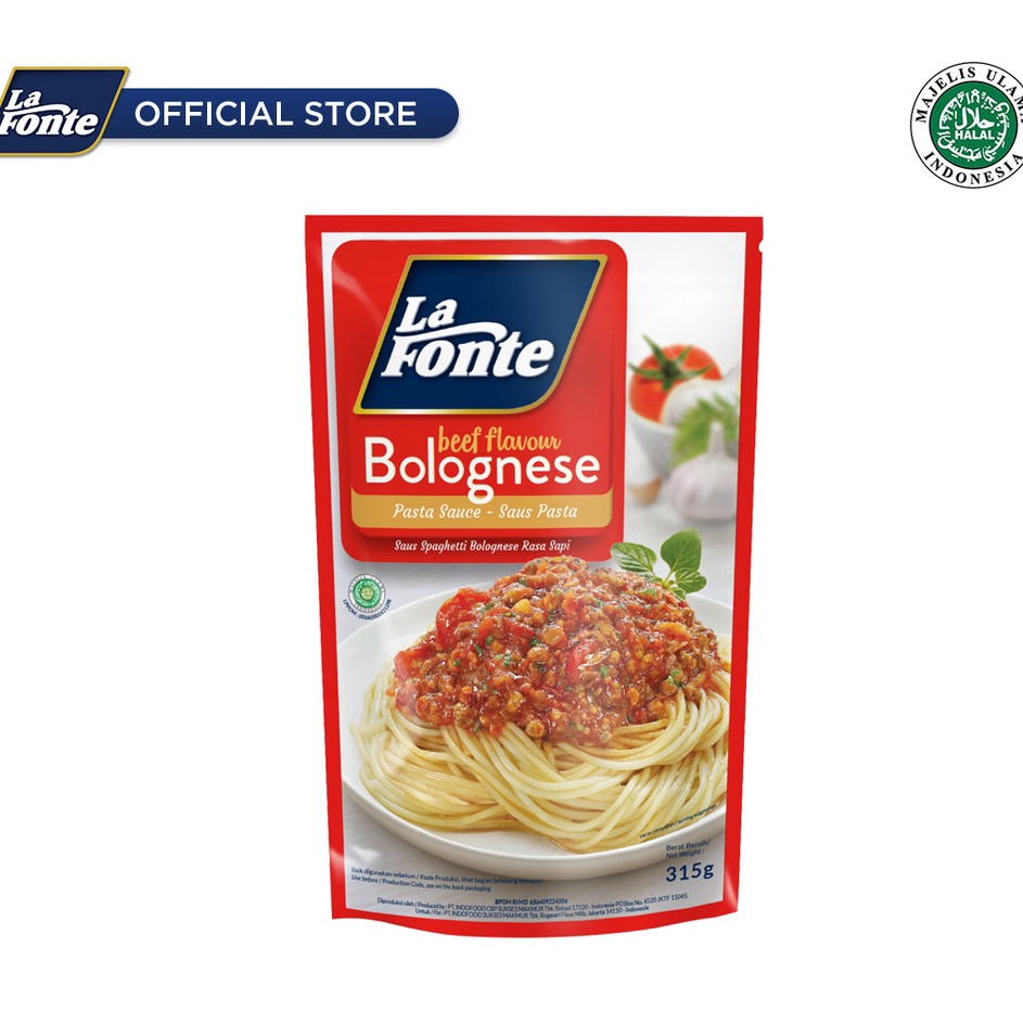 

Free Ongkir La Fonte Saus Pasta Bolognese 315gr