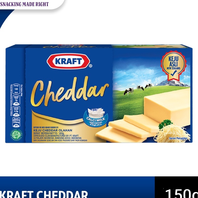 

Terbaru Kraft Keju Cheddar Blok 15g Keju asli dari susu New Zealand