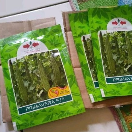 

Benih Gambas Oyong Primavera F1 (Tipe Paling Tahan Virus Perawatan Mudah) Isi Benih 75 Butir Kadaluarsa. 2025 Cap panah merah Original (Harga sudah Termurah Seindonesia)