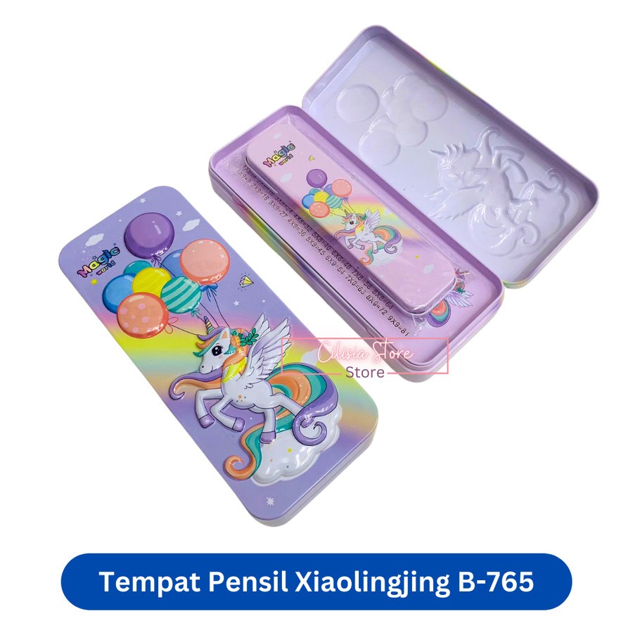 

Pencil Case Kotak Tempat Pensil Anak Xiaolingjing B-765 Unicorn