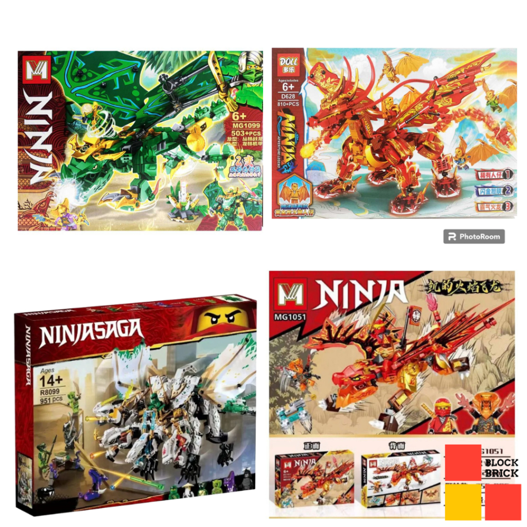 Building Blocks NINJA THE RED DRAGON Brick Naga Merah