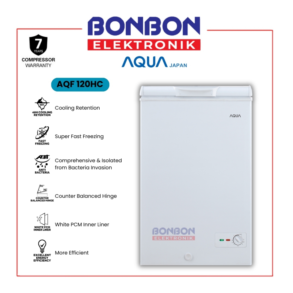 AQUA Chest Freezer 1 Door AQF 120 HC / AQF 120HC / AQF 120 100L