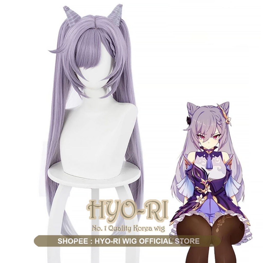 HYO-RI WIG : WIG KEQING WIG KE QING WIG COSPLAY GAME GENSHIN IMPACT