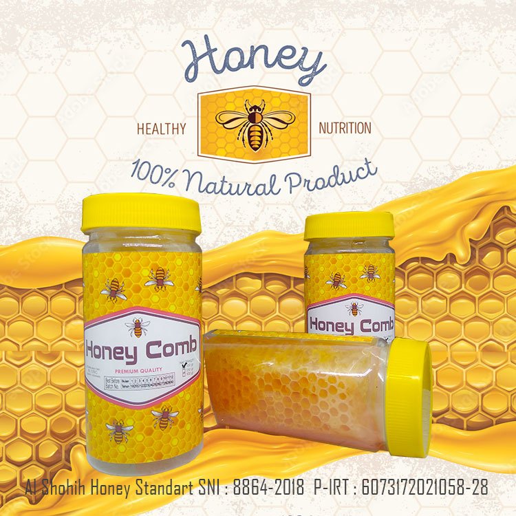 

Madu Sarang Asli 100% 100gr - Honey Comb Original Premium Quality Bergaransi