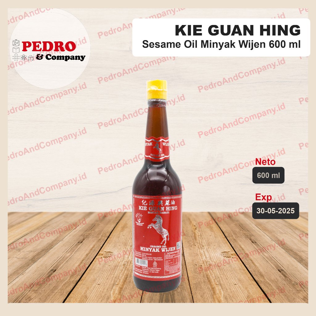 

Kie guan hing minyak wijen sesame oil zebra 600 ml - minyak nabati