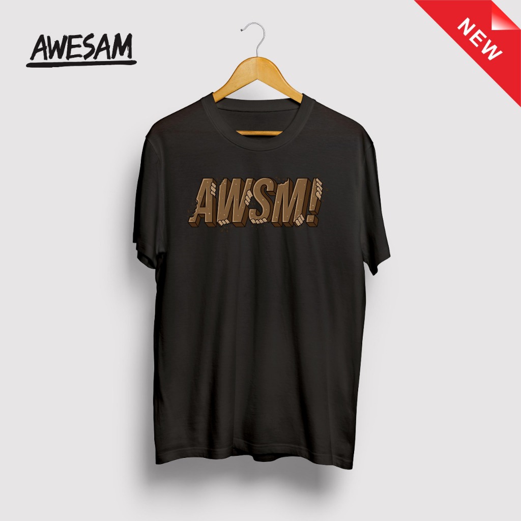 [ TERBARU ] KAOS AWESAM DISTRO 003 - AWSM COKLAT