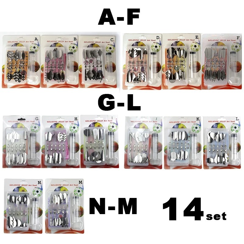 

SET PUDDING NOZZLE 3D JELLY FLOWER CAKE JELLO GELATIN ART TOOL Random