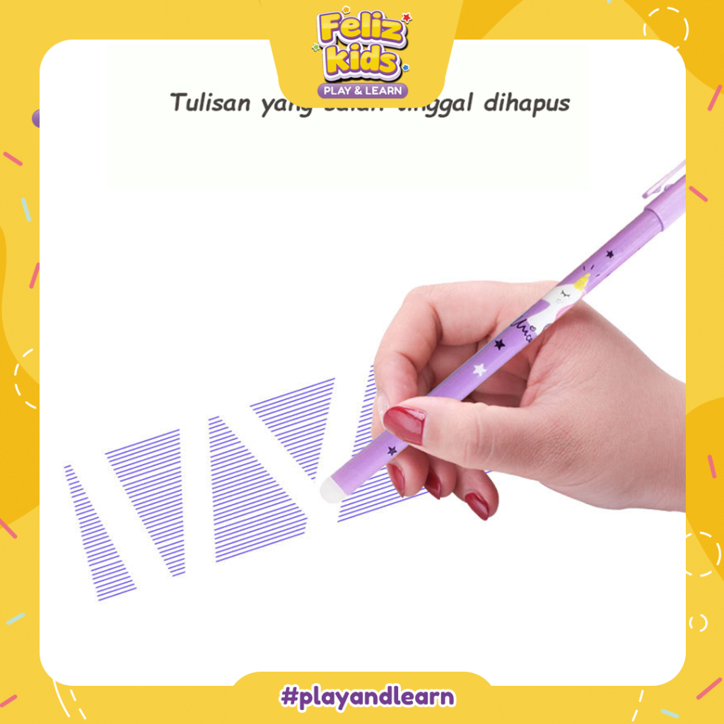 

[FELIZKIDS] [FK116] PULPEN BISA DIHAPUS GEL 0.5 MOTIF UNICORN ZODIAK BUAH