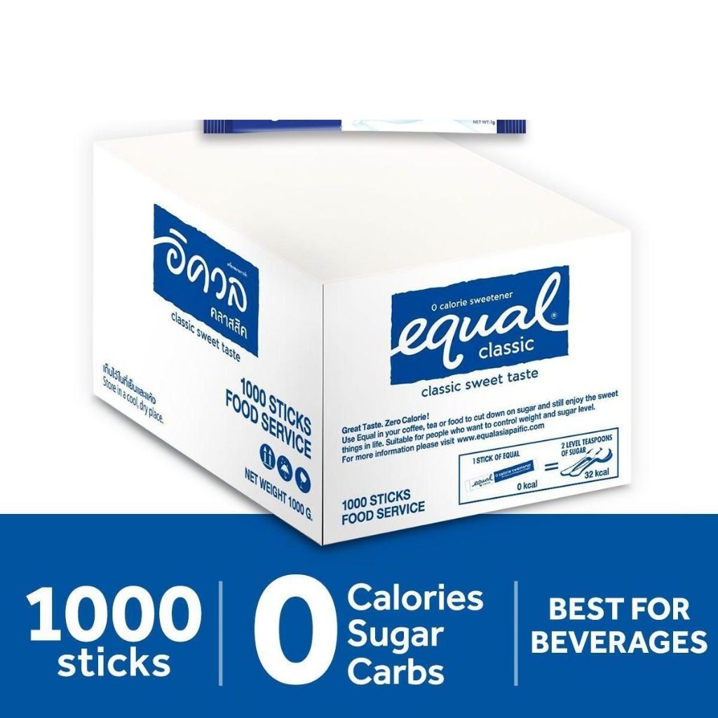 

Equal Classic Pemanis nol Kalori - 1000 Sticks