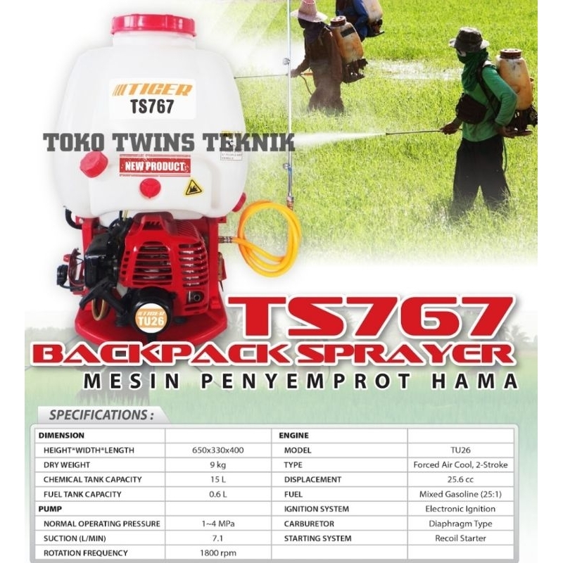 Mesin Sprayer Semprot Hama 2Tak 16 Liter Siap Pakai