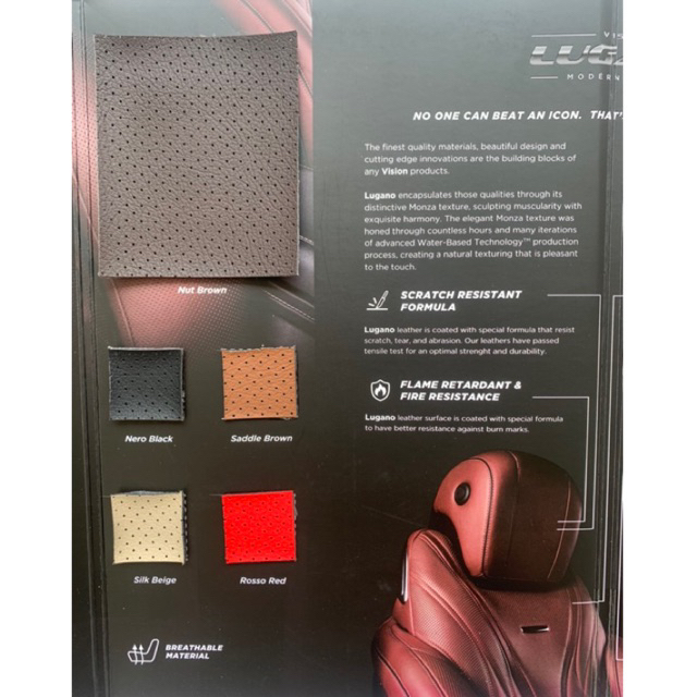 Vision Lugano/Jok Kulit Mobil Lugano/Jok Kulit Vision/Jok Mobil Premium