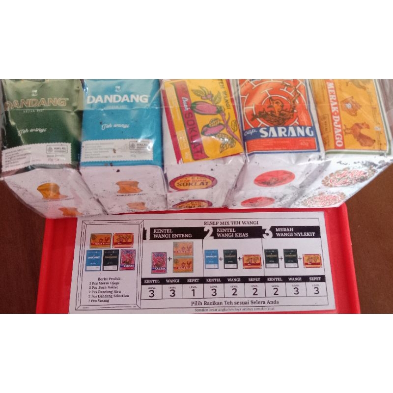 

TEH DANDANG TUBRUK RACIAN 1 TOPLES ISI 10 PCS DENGAN 5 ITEM TEH