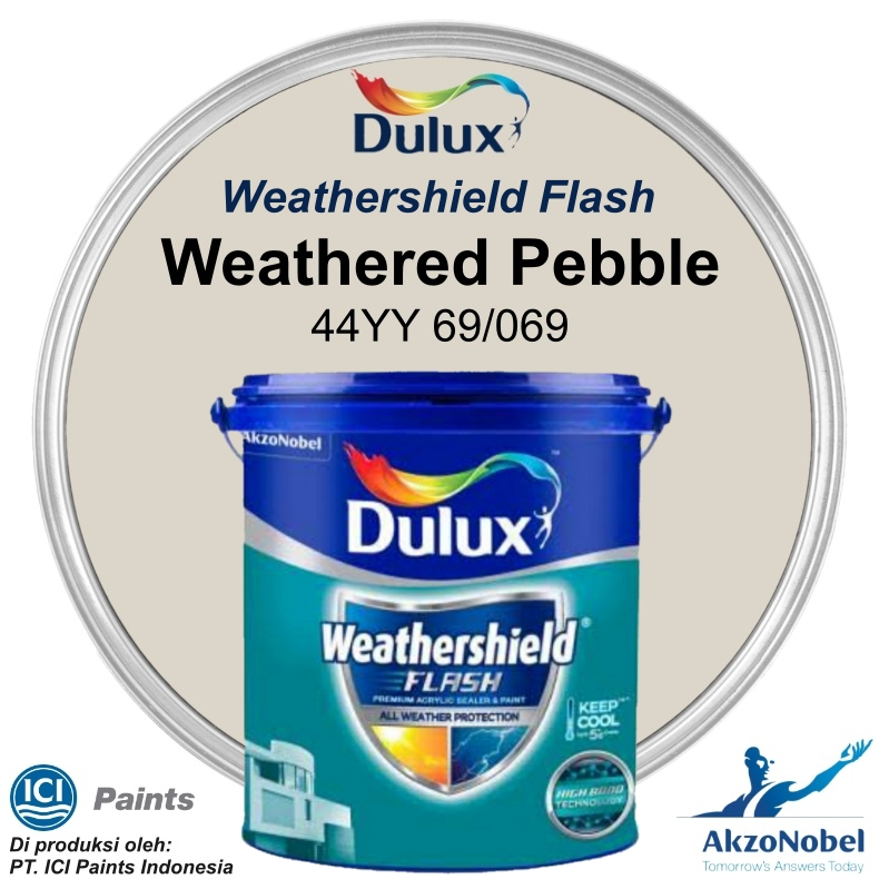 CAT DULUX WEATHERSHIELD FLASH 2.5 LT - WEATHERED PEBBLE 44YY 69/069