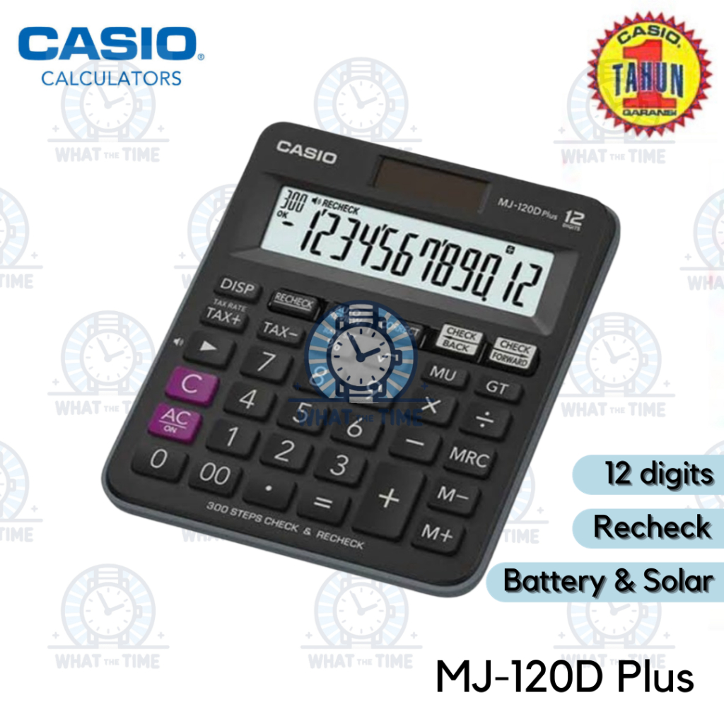 

WTT Kalkulator CASIO MJ-120D PLUS Kalkulator MJ 120 Meja/Office 12 digit Calculator MJ120D