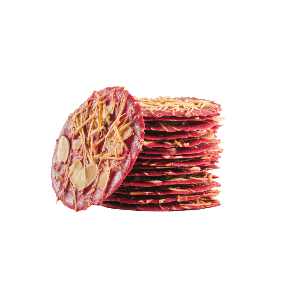 

Almond Crispy Cheese Redvelvet Oleh Oleh Khas Surabaya Cemilan PUNPUN Snack Gluten Free