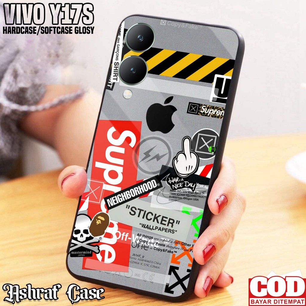 Case VIVO Y17S - Casing VIVO Y17S Terbaru ( BA ) Silikon Hp VIVO Y17S - Softcase Glass Kaca - Kesing