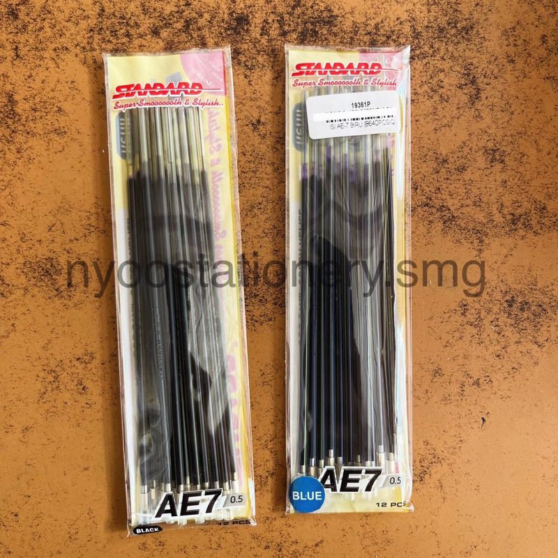

REFILL PULPEN STANDARD AE-7 0.5mm HITAM BIRU