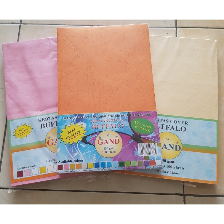 

Kertas Karton Cover Buffalo GAND Folio F4 150gsm 100 Lembar