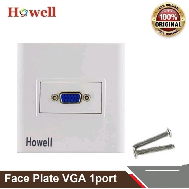 Howell Wall Face Plate Outlate Socket VGA Single