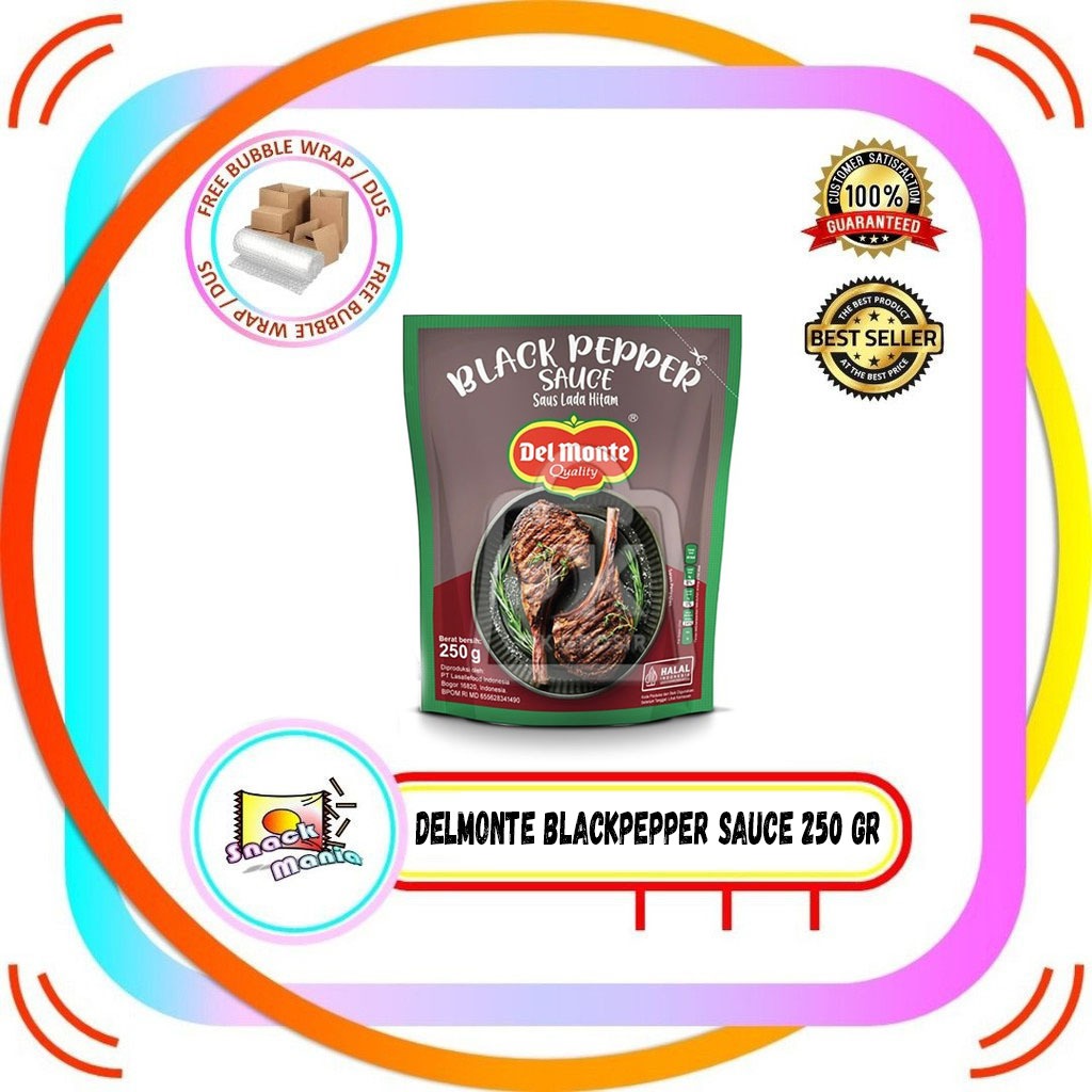 

Delmonte Black Pepper Sauce ~ 250 gr Pouch Saus Lada Hitam