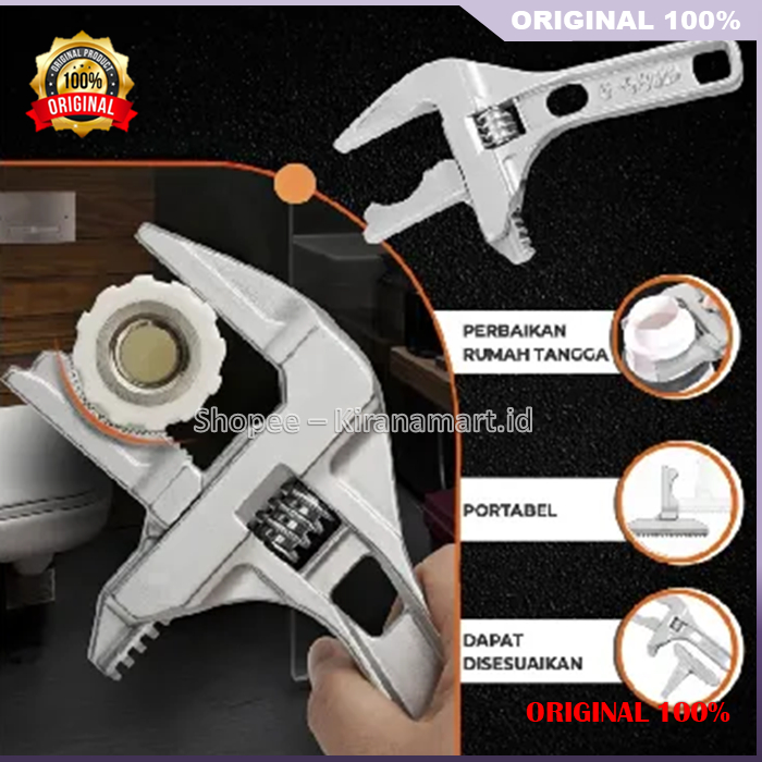 Kunci Inggris Universal Serbaguna 100% ORIGINAL