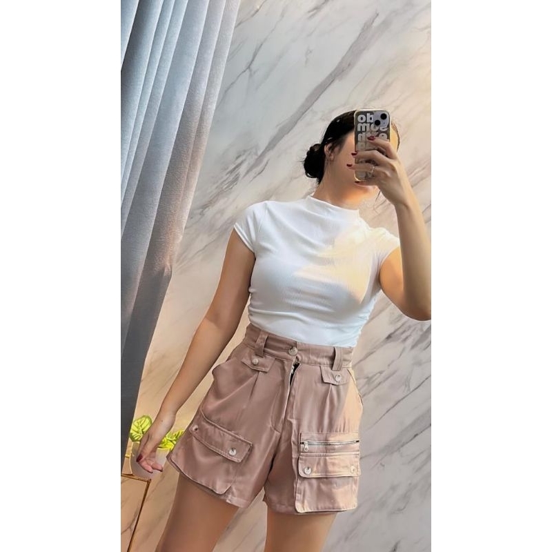 Celana Hotpants - Cargo zipper