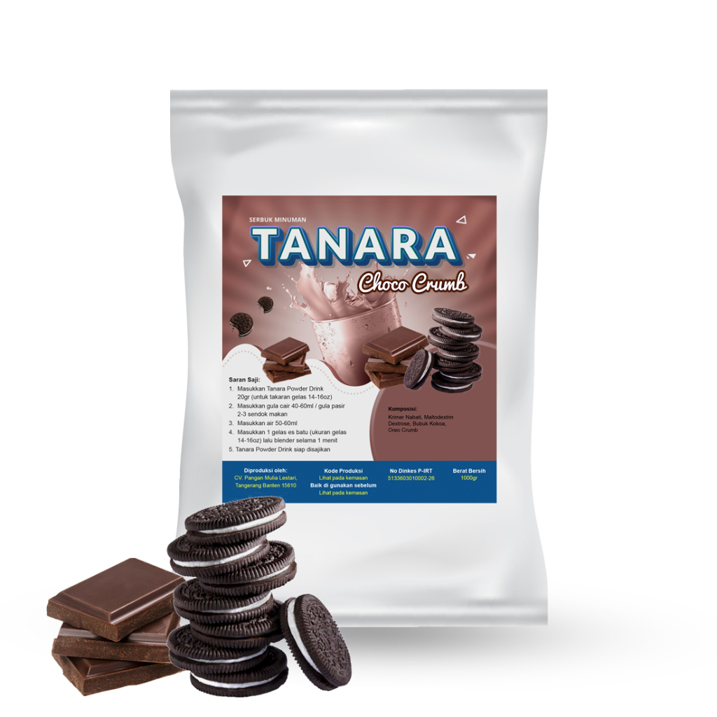 

Bubuk Minuman Choco Crumbs - Tanara Powder - Serbuk Coklat Premium Plain