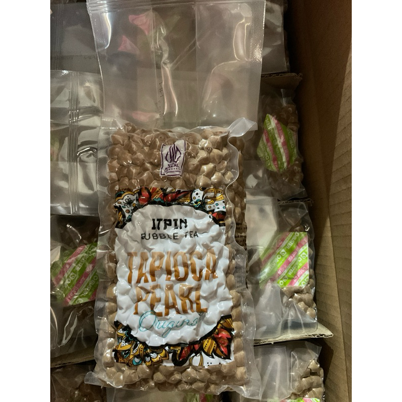 

ITPIN Tapioca Pearl original 1kg Premium tapioca Bubble Tea / Boba Milk Tea / Mutiara Tapioca Pearls