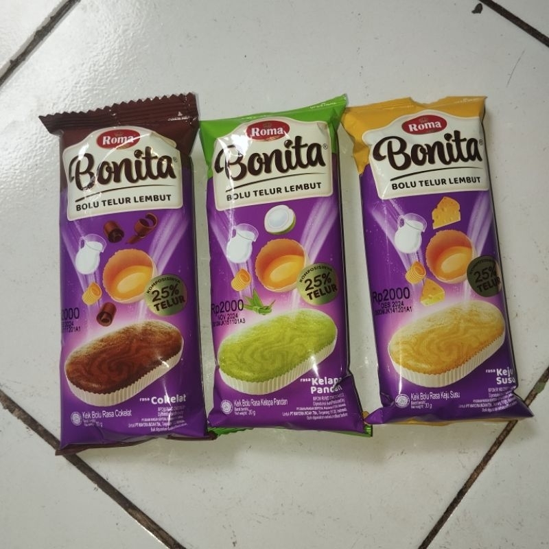 BOLU BONITA ROMA RASA PANDAN, SUSU KEJU, COKLAT SATUAN