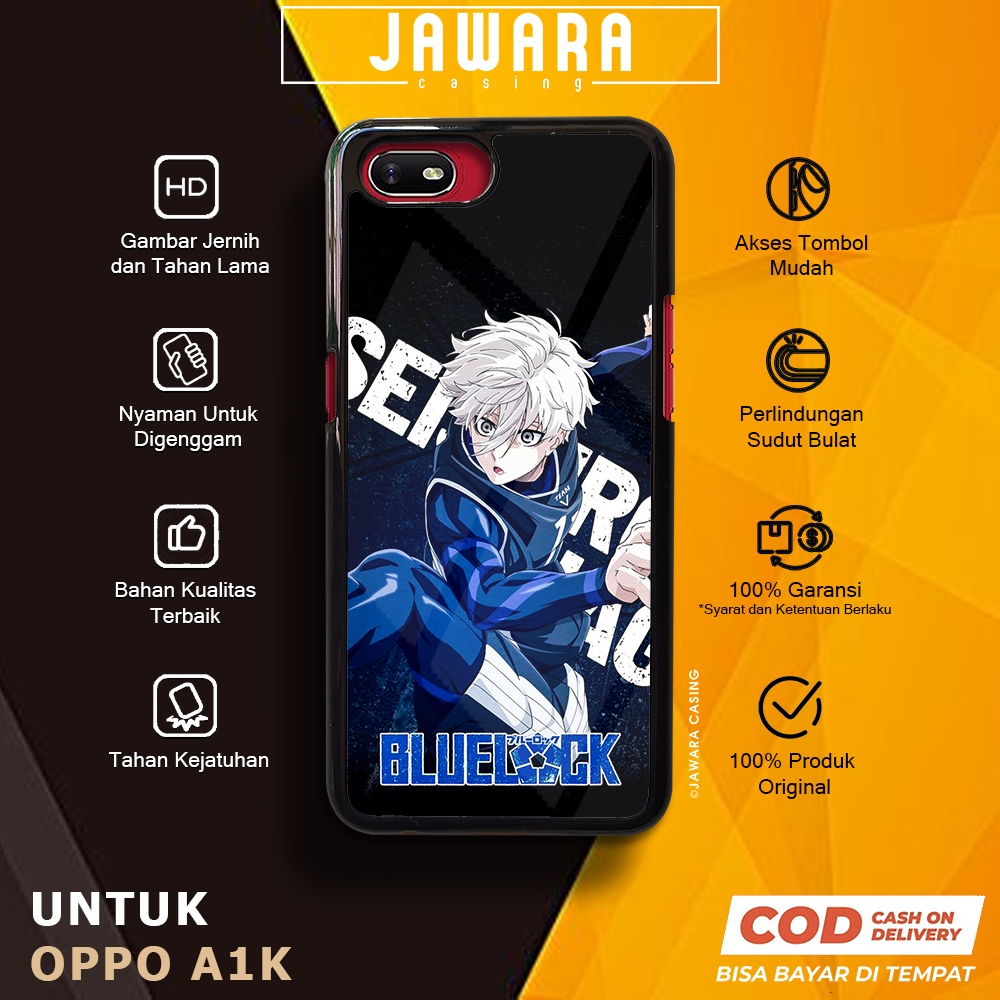 Case Oppo A1K Casing Oppo A1K [BLLK] Premium Glossy Case Hp Oppo Jawara Casing Hp Oppo A1K Custom Ca