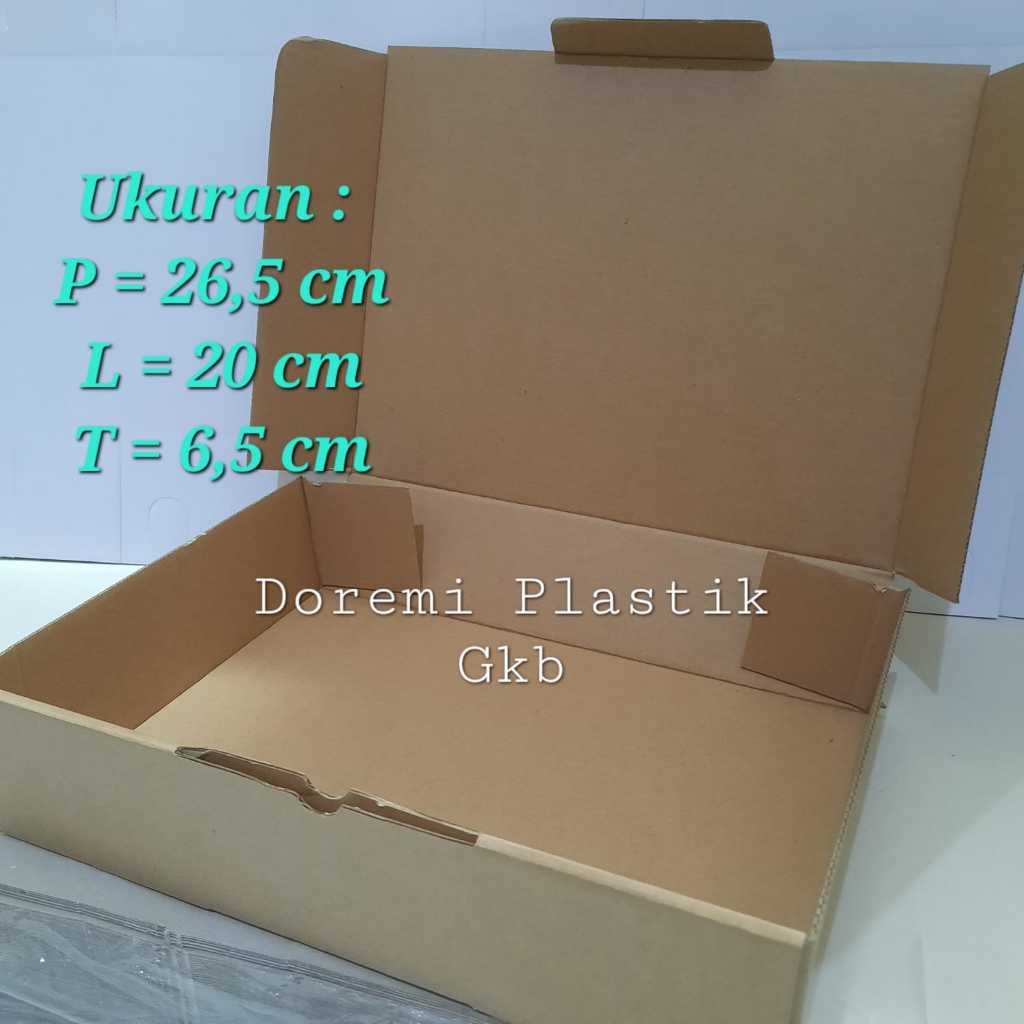 [MINIMAL 5 PCS] Kardus Box Nasi Cathering Ukuran 26.5x20x6.5 Cm / Box Gurame / Box Efflute / Box Nas