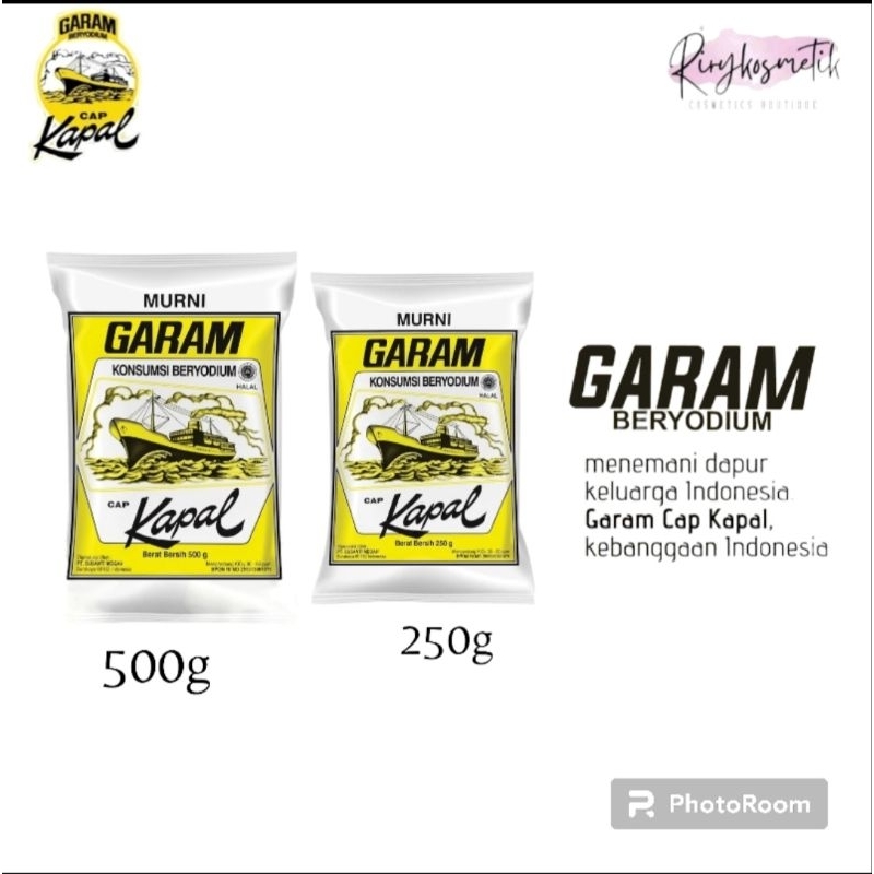 

[TERMURAH]GARAM KONSUMSI BERYODIUM CAP KAPAL 250g/500g