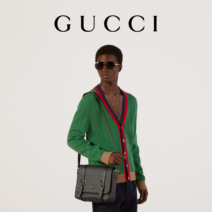 GUCCI Gucci GG Men's Postman Bag Crossbody Bag