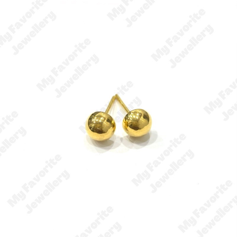 Giwang Hati dan Bulat Polos Emas Asli Kadar 700 dan 875