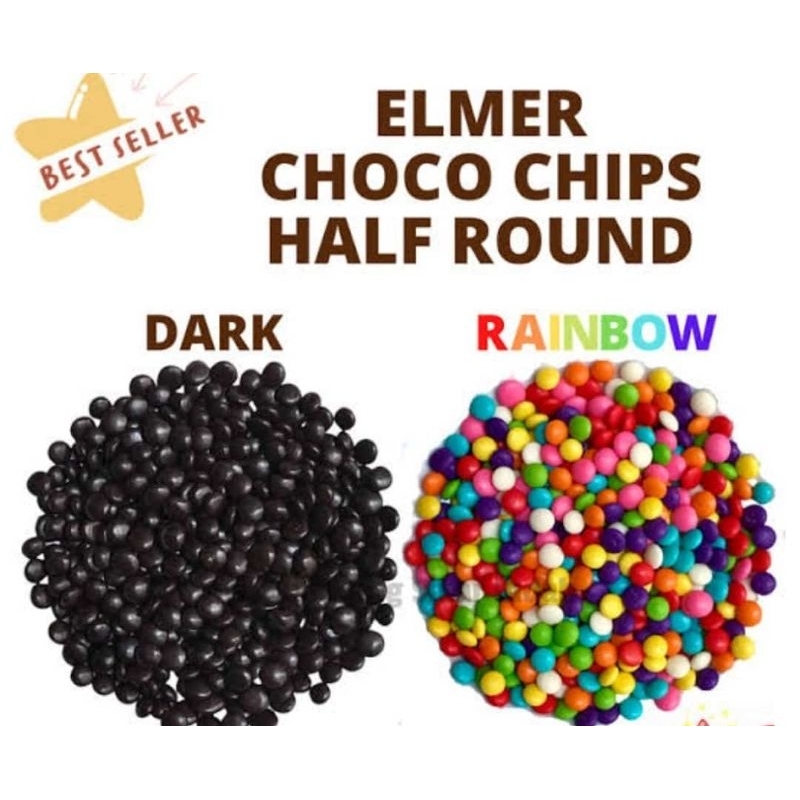 

ELMER CHOCO CHIPS DARK AND RAINBOW 500 GRM